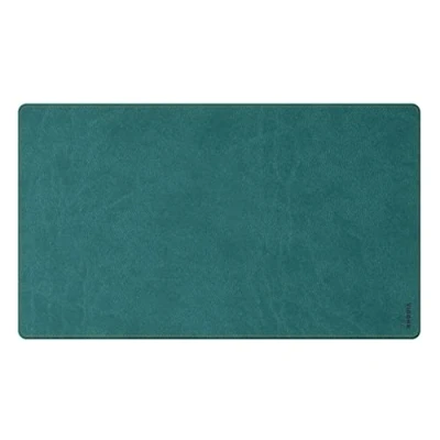 Image of RHODIA 194276C Peacock Soft Desk Pad Size M (80x40 cm) Italian Faux Leather Orange Saddle Stitching Rhodiarama Home Office Collection Organization &amp; Designer Storage