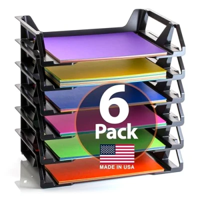 Image of Officemate Recycled Desk Tray, Side Load, 15 1/8 x 8 7/8 15, Letter/A4, 6/PK (26212), Black