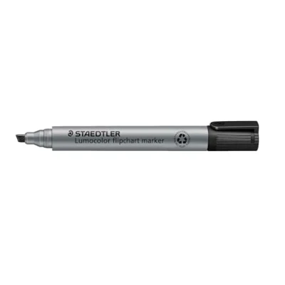 Image of Staedtler 356 B 9 Lumocolor Flip Chart Marker Chisel Tip 2 or 5 mm Pack of 10 Black