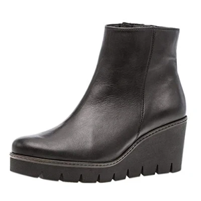 Image of Gabor Utopia Womens Chunky Wedge Heel Ankle Boots 6 Black