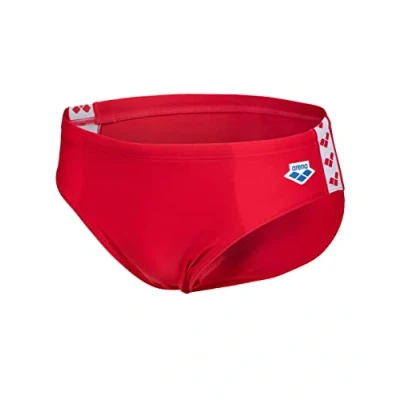 Image of Arena Icons Men&#039;s Solid Swim Briefs Red