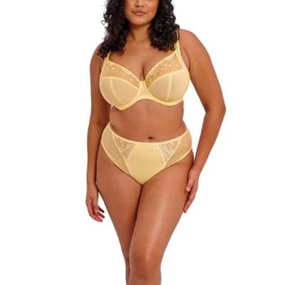 Image of Elomi Women&#039;s Charley Underwire Plunge Bra, Opaque, Lemon Fizz, 42F