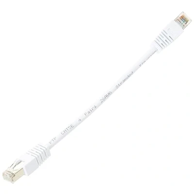 Image of Pro Signal PSG91654 RJ45 to Cat5e S/FTP Ethernet Patch Lead, 0.2 m, White