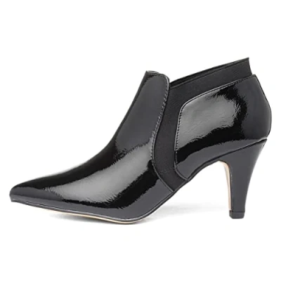 Image of Lotus Women&#039;s Kristina Uniform Dress Shoe, Black Patent, 7 UK