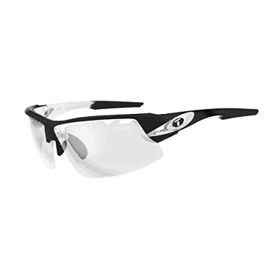 Image of TIFOSI Crit Crystal Black Fototec Light Night Lens Sunglasses: photochromic lens, lightweight, UV protection, adjustable ear and nose pieces, hydrophilic rubber