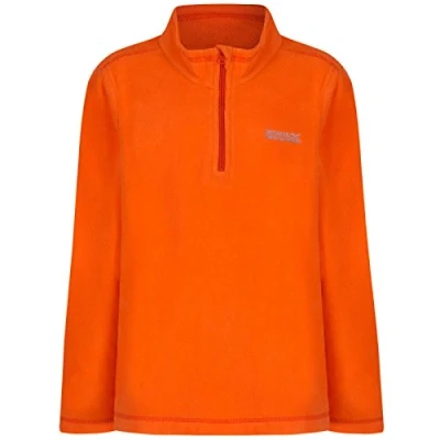 Image of Regatta Boys &amp; Girls Hot Shot II Lightweight Half Zip Fleece Top, Orange, 32 (13 ans)
