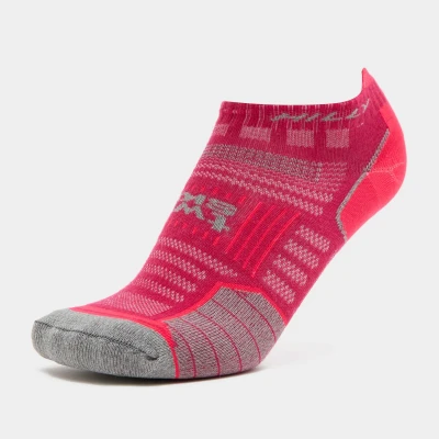 Image of Hilly Unisex Twin Skin Socklet Min Cushioning, Running Sock, Magenta/Grey Marl, M UK