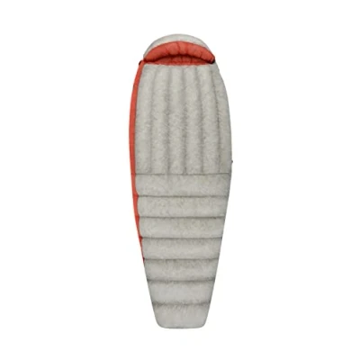Image of SACO DE DORMIR 850+ Fill Down Flame FmIII Women&#039;s R Right Zip Color: gris claro/granate