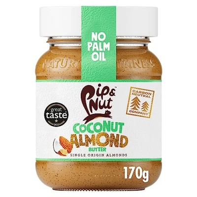 Image of Pip &amp; Nut Coconut Almond Butter (6 x 170g) Natural Butter, No Palm Oil, Added Sugar, Hi Oleic Almonds, High in Unsaturated Fats, Gluten Free, Vegan, Dairy Free