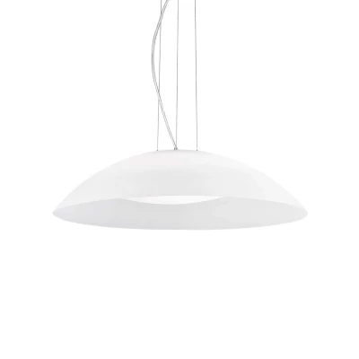 Image of Lena 3 Light Dome Ceiling Pendant White, E27