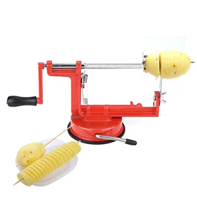 Image of Twisted Potato Slicer,Manual Blade Spiral Slicer Cucumber Tornado Twister Cutter Vegetable Fruit Chips Stainless Steel Making Tool