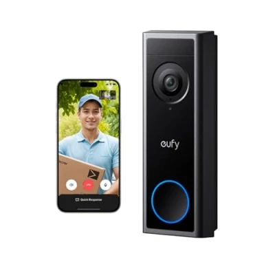 Image of eufy Security Video Doorbell Camera Wireless C30, Live Call, 2K FHD, Battery Powered, 16:9 Wide View, Easy Installation, Human and Motion Detection, HomeBase S380 Compatible, No Monthly Fee