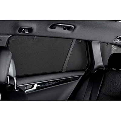 Image of Set of Car Shades compatible with Citroen Berlingo XL/Peugeot Rifter/Opel Combo Life/Toyota Proace City 2018 (only fixed tail gate window) (6 pieces), Black