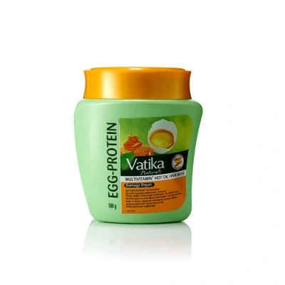 Image of Vatika Naturals Egg Protein Multivitamin Hair Mask 500 g, Conditions, Repairs, &amp; Strengthens, With Goodness Of Natural Egg, Promote Deep Conditioning, Brighter Look