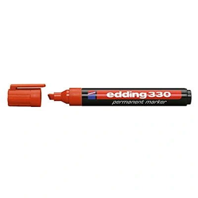Image of Edding E330002 330 Permanent Marker, Red 002, Pack of 10