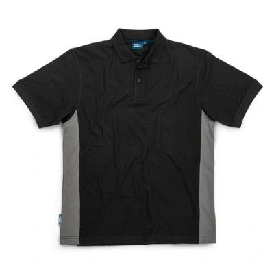 Image of Tough Grit 2 Tone Polo Black / Charcoal L