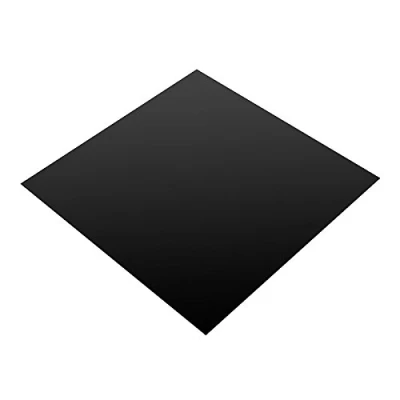 Image of FEVERWORK 200x200x0.6mm Black Silicone Rubber Sheet Self Adhesive Pad High Temperature Plate Mat