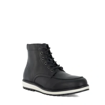 Image of Dune London Mens Coburn Leather Wedge Lace Up Boots Black Size UK 9