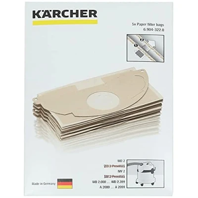 Image of Karcher 69043220 Vacuum Cleaner Bags Pack of 5