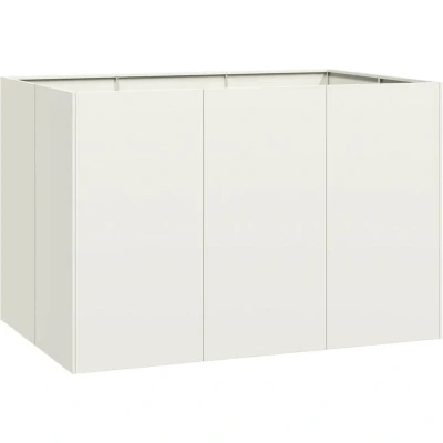 Image of vidaXL Planter White 120x80x80 cm Steel