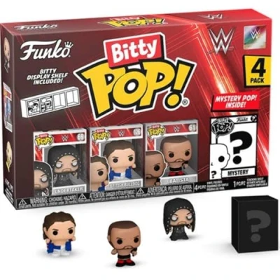 Image of Funko Bitty POP!: WWE The Undertaker, Pop! British Bulldog™, Batista, and a mystery figure 0.9 Inch (2.2 Cm) Collectable Gift Idea Cake Topper