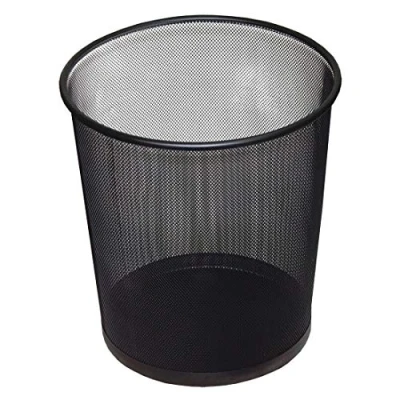 Image of D.RECT Waste Paper Bin Wire Mesh 12L, Metal, Black
