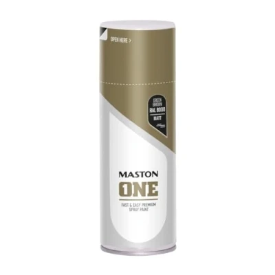 Image of Maston Spray Paint ONE Matt Green Brown RAL8000 400ml