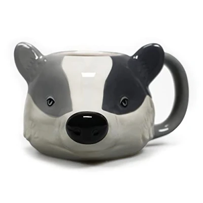 Image of Harry Potter Shaped Mugs Hufflepuff Badger Boxed Mug