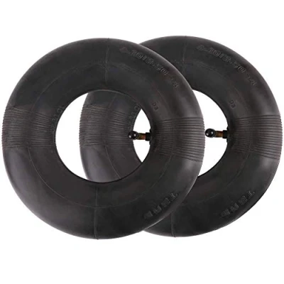Image of LotFancy Wheelbarrow Inner Tube Tyre 4.10/3.50 4, 2x Wheels Replacement for Lawn Mowers Go Karts Garden Trolley Tire, Generator, 4.10 4
