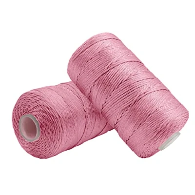 Image of Uiopa Macrame Cord 1.5mm x 400m, Nylon Yarn for Crochet and Knitting, Pink String Craft Rope Wall Hangings, Dream Catchers, Jewelry Making, DIY Projects