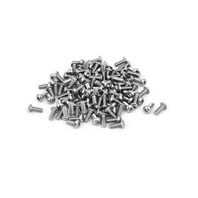 Image of Sourcingmap M3 x 8mm 304 Stainless Steel Button Head Hex Socket Cap Screws Fastener 120Pcs