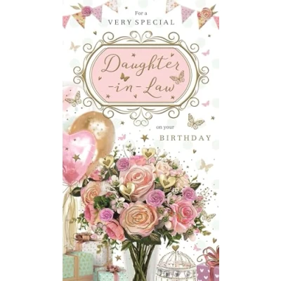 Image of ICG Daughter In Law Birthday Card Vase Of Flowers