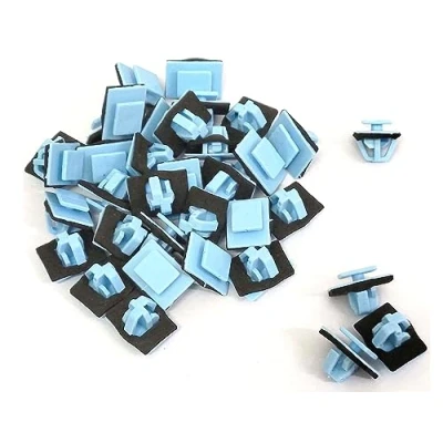 Image of 100pcs Wheel Arch Trim Clips Door and Side Moulding Fastener 877561F000 Compatible with Hyundai Santa Fe Tucson Kia Soul Sportage Etc Blue