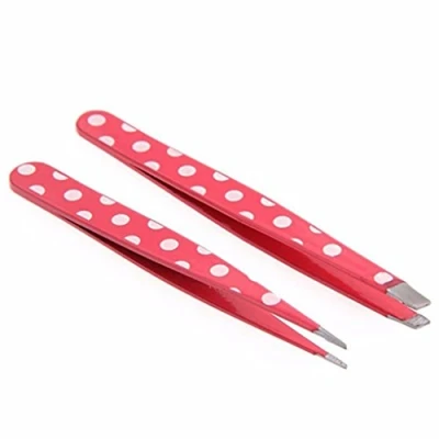 Image of Gemini_mall® Eyebrow Tweezers Stainless Steel Plucking 2 Pieces