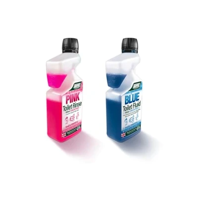 Image of Maypole Twin Pack of 500 ml Superior Toilet Fluid and Rinse For Caravans, Motorhomes, Boats, Portable Toilets