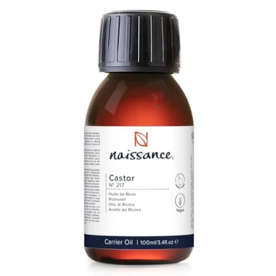 Image of Naissance Castor Oil Cold Pressed (No. 217) 100ml for Skin, Hair Growth, Mask, Wrap Kit, Eyelashes, Eyebrows, Beard