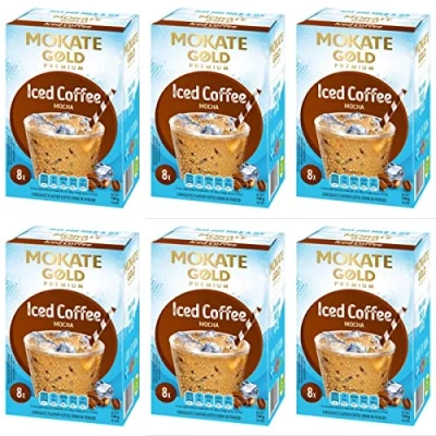 Image of Mokate Gold Premium Iced Coffee Mocha 6 boxes x 8 sachets