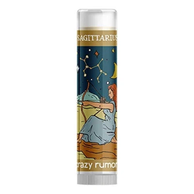 Image of Crazy Rumors Sagittarius (Fire Blend) Zodiac Soothing Lip Balm Stick for Dry Lips, 100% Natural and Vegan 4g
