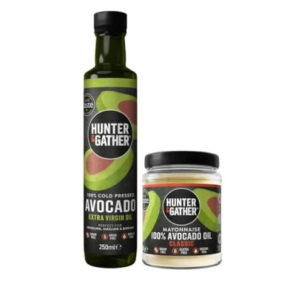 Image of Hunter &amp; Gather Avocado Oil Mayonnaise Bundle I 250ml Cold Pressed 250g Mayo Seed Free Made with British Range Egg Yolk Paleo, Keto, Sugar Gluten