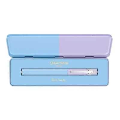 Image of Caran d&#039;Ache Paul Smith V4 Fountain Pen, Skyblue/Lavender, Fine