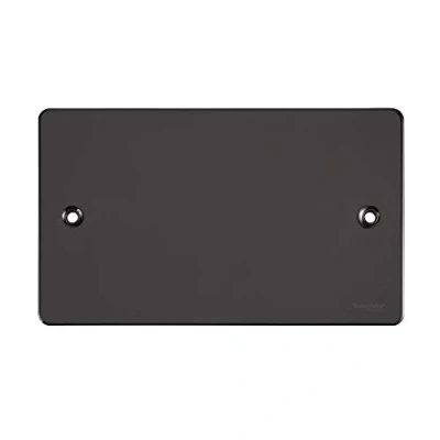Image of Schneider Electric Ultimate flat plate (UFP) 1.5 mm thickness together with large footprint provides extra strength and reduces the need for additional decorating Black Nickel GU8220BN