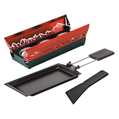 Image of Kuhn Rikon 32172 Mini Raclette Set, Alpine Glow Red, Steel, 9 x 20 cm