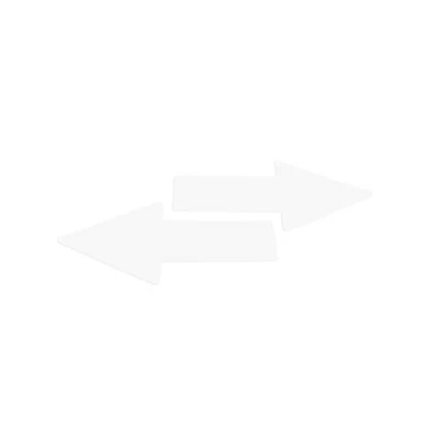 Image of Tarifold Es 197402 Pack of 10 Adhesive Arrows for Floor Signage, 50 x 200 mm High Strength White