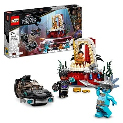 Image of LEGO Marvel King Namor’s Throne Room 76213 Building Kit; Black Panther Underwater, Submarine Adventures; Birthday Gift Construction Toy for Super Hero Fans and Kids Aged 7+ (355 Pieces)