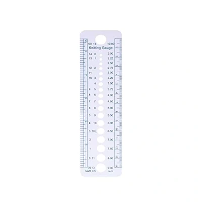 Image of Plastic Knitting Gauge Needle Ruler Sewing Tools for