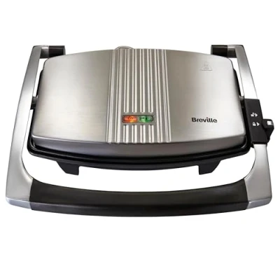 Image of Breville VST025 Cafe Style Sandwich Press Brushed Stainless Steel