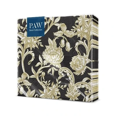Image of PAW Napkins 3 Ply (33 x 33 cm) I 20 Pieces Perfect for Communion, Wedding, Confirmation and Celebrations Paper Colorful with Decorations Special Occasions, Ornaments Baroque Flowers