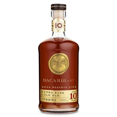 Image of BACARDÍ Gran Reserva 10 Year Old, 40% ABV, 70cl / 700ml , Premium Caribbean Rum, Barrel Aged Years in Oak Casks Under the Sun