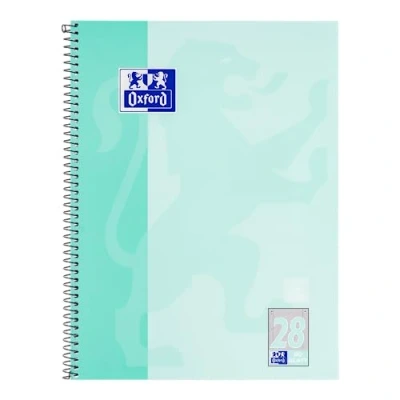 Image of Oxford College Notepad A4 Squared 80 Sheets Perforated Mint