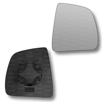 Image of Less4spares Replacement Wing Mirror Glass Right Compatible with Vauxhall Combo 2012 2018 CLIP ON Driver Off side Convex